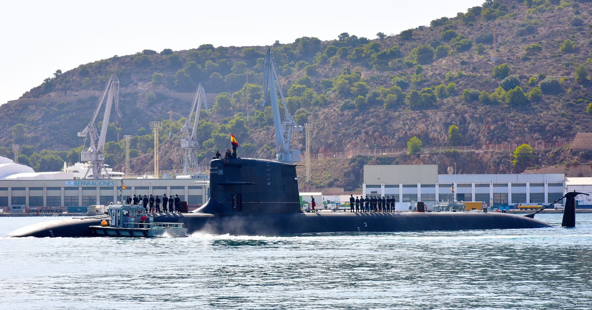 西海軍S-80級潛艦「艾薩克佩羅號」部署地中海，首度參與北約海上巡邏任務。（取自北約盟軍海軍司令部「X」帳號）