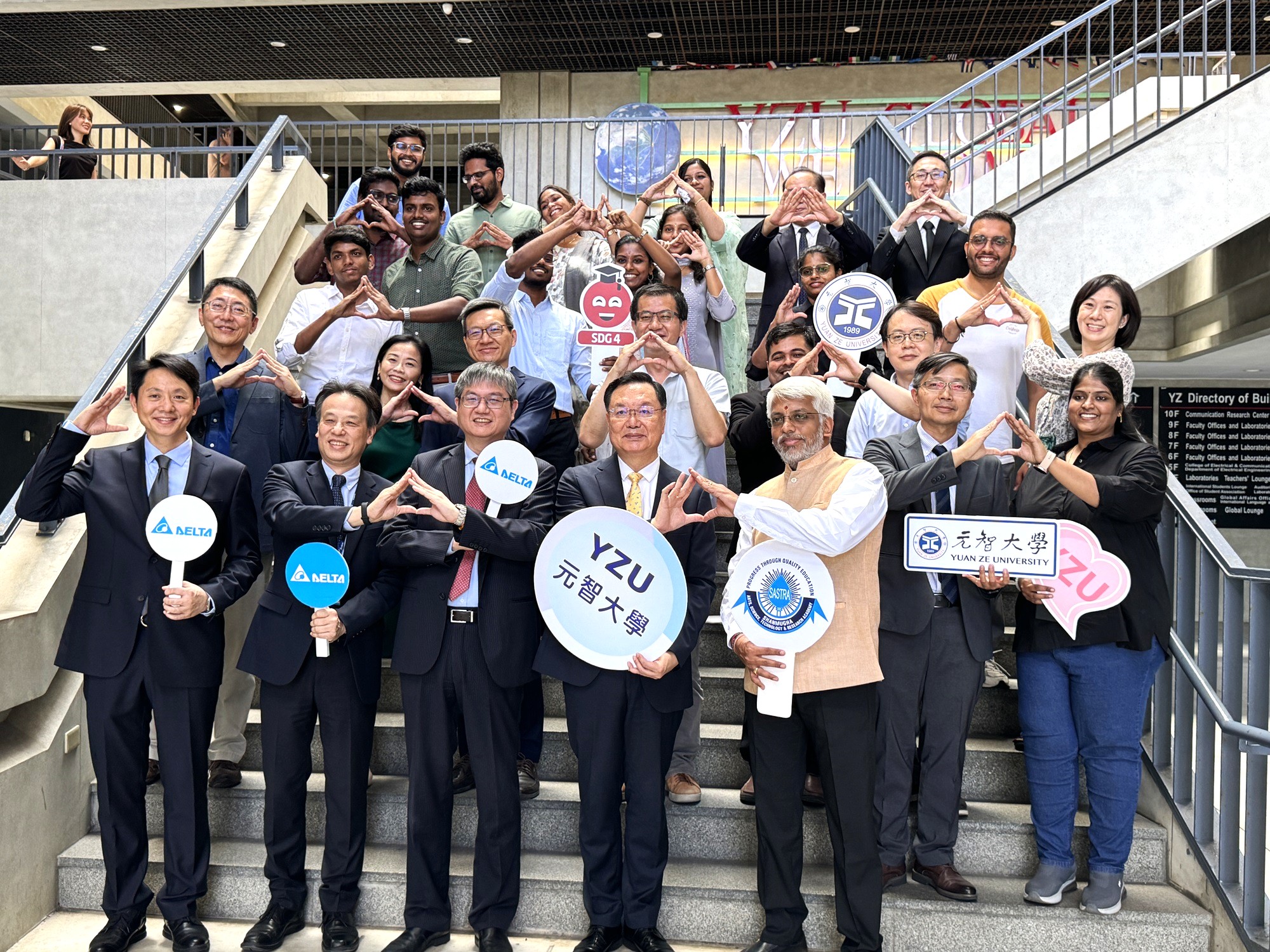 元智大學攜手印度SASTRA大學與台達深耕國際科技人才。（元智大學提供）