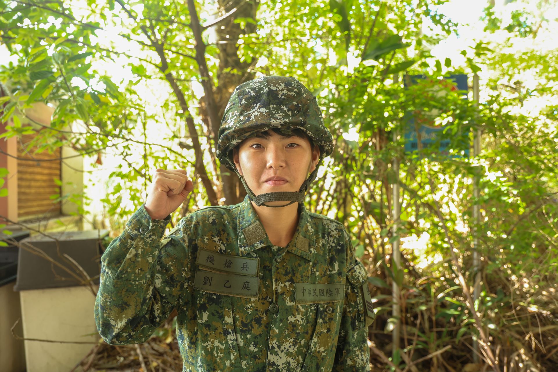 109旅召員劉乙庭上兵。（記者葉軒瑜攝）