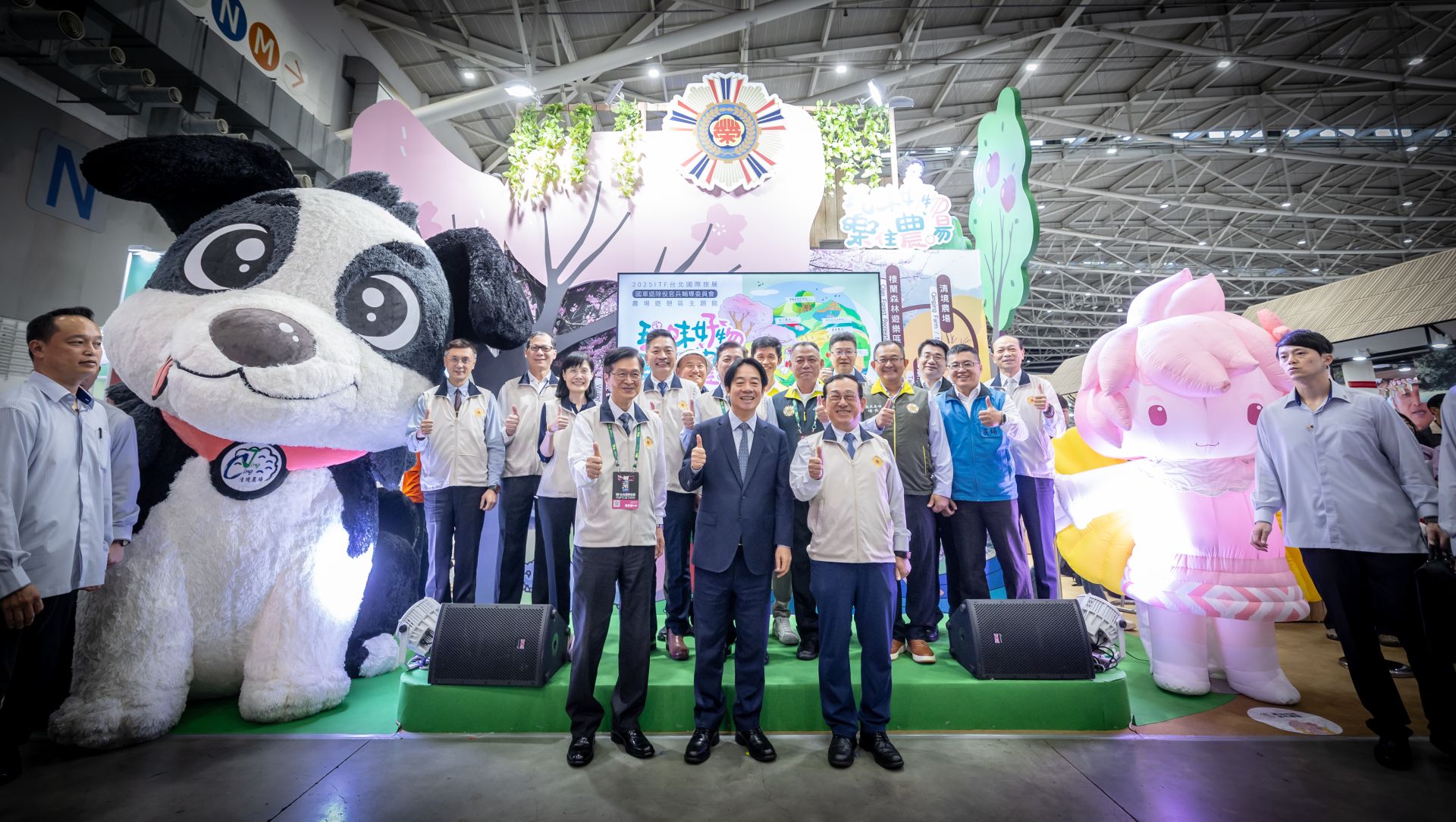 總統賴清德今日出席「2025 ITF臺北國際旅展開幕典禮」，盼2030年觀光產值達兆元目標。（總統府提供）