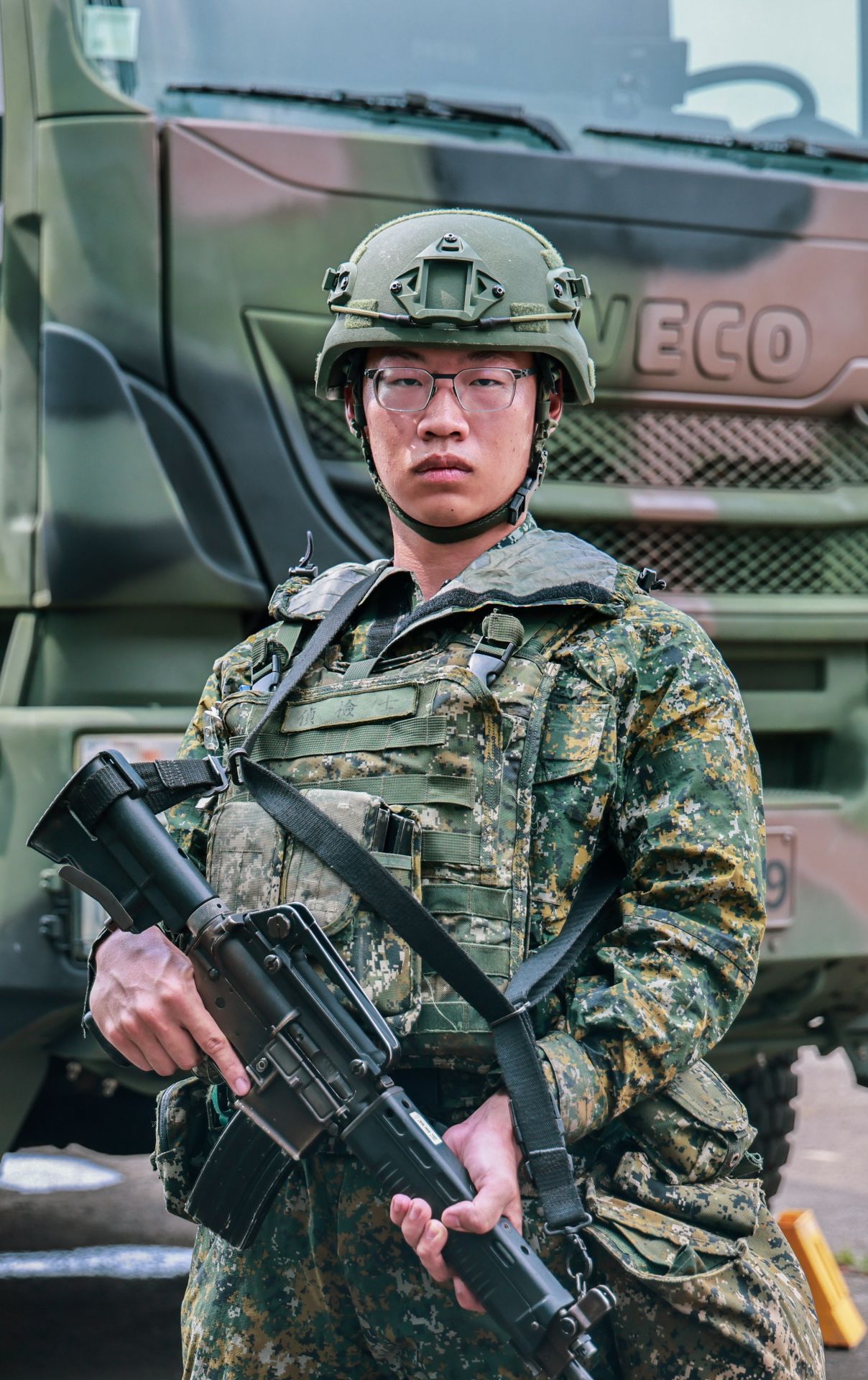 劉育昊下士。（記者謝承宏攝）