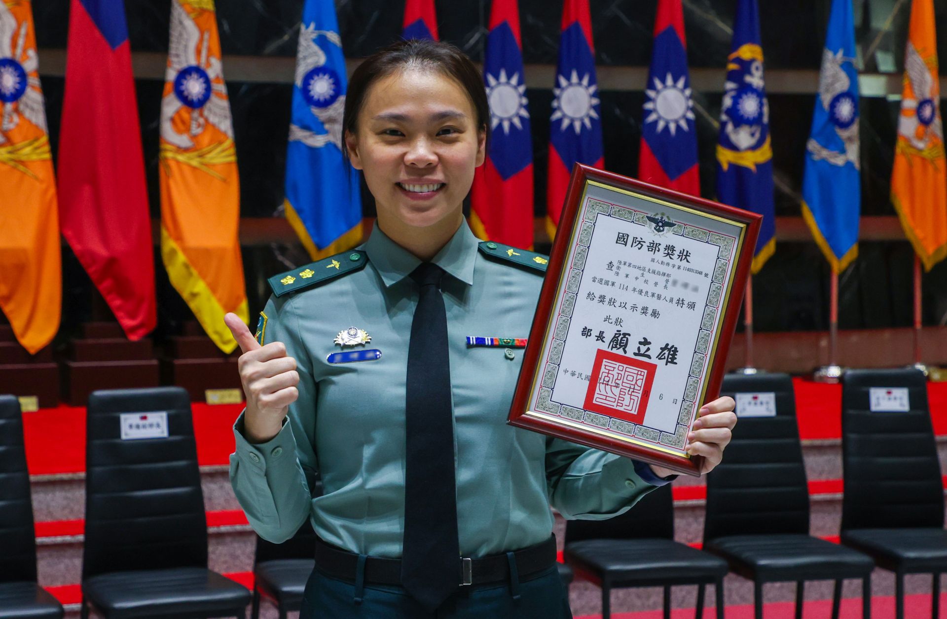 4支部衛生營營長曾中校。（記者連琳攝）