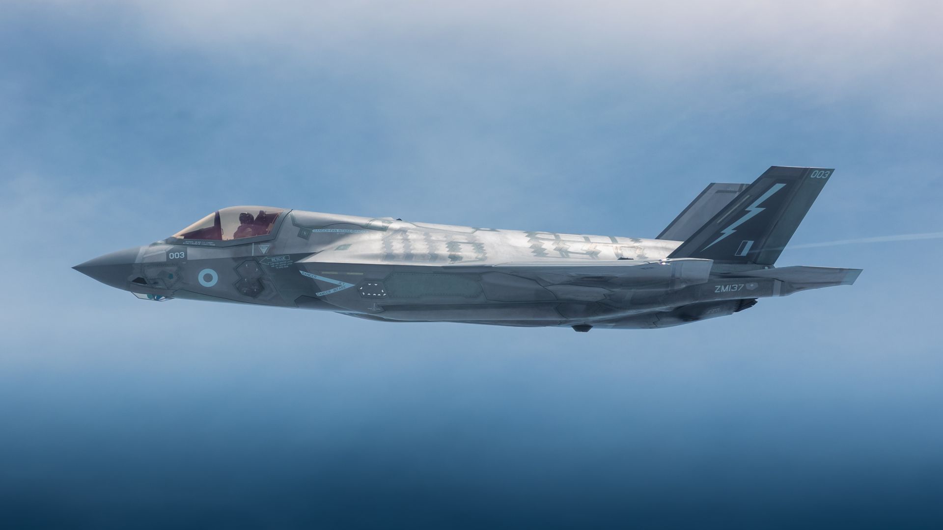 英軍F-35B在「獵鷹打擊25」演訓擔任關鍵情監偵節點，協助友軍作戰。（取自AIRCOM「X」帳號）