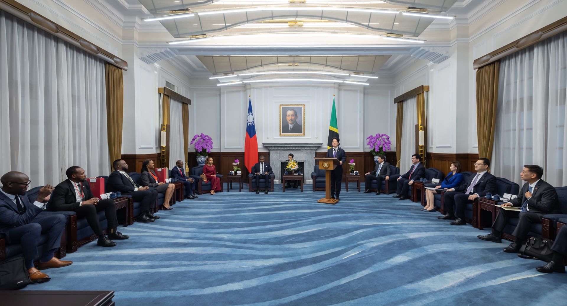 賴總統表示，兩國長期在醫療公衛等領域深化互惠共榮的夥伴關係，期盼兩國繼續攜手前行，共同促進全球繁榮發展。（總統府提供）