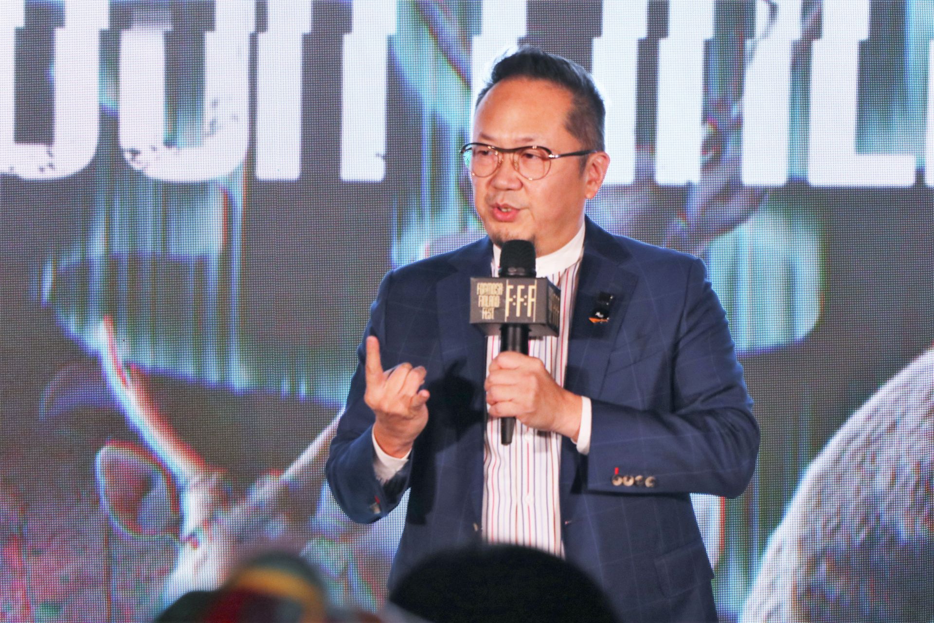 文化總會秘書長李厚慶表示，F:F:F音樂節邀請恆月三途主唱aka諮商心理師周慕姿擔任領隊，副領隊則是有著「廚房廢寶」之稱的索艾克。（記者劉昕翊攝）