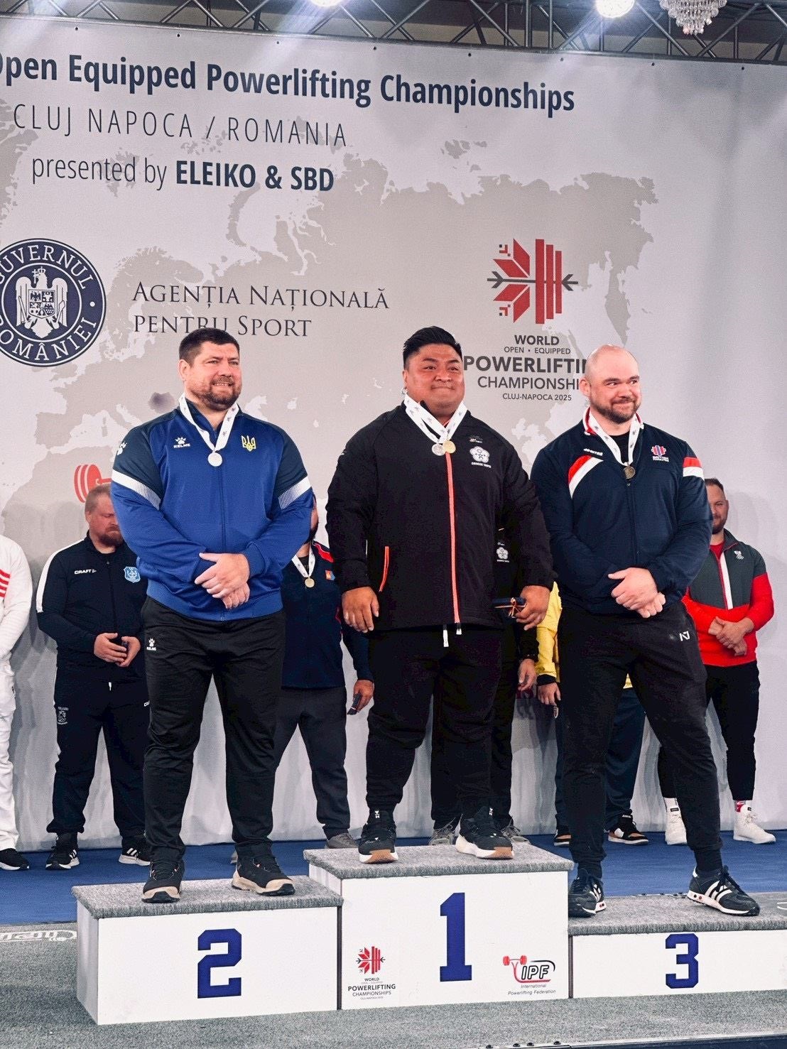 楊森奪下男子組120公斤級臥舉項目金牌。（運動部提供）