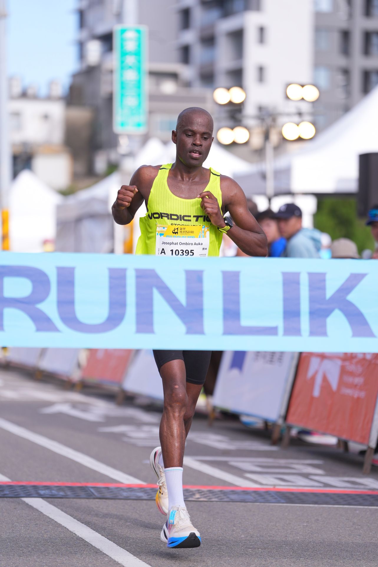 2025新竹城市馬拉松由肯亞男女選手包辦全半馬冠軍。（新竹市教育處提供）