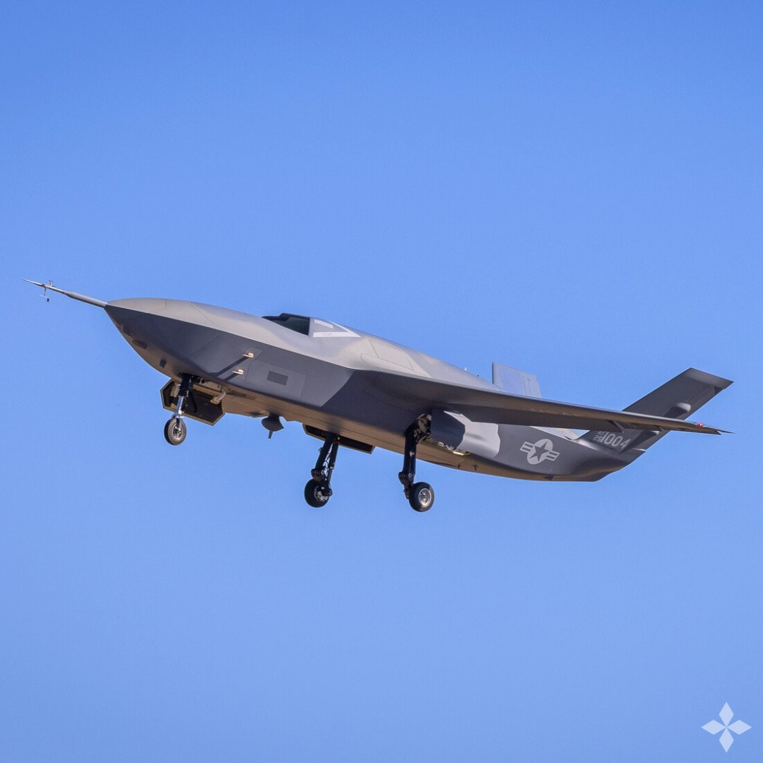  通用原子最新原型機YFQ-42A，正持續投入美空軍CCA計畫競標。（取自通用原子「X」帳號）