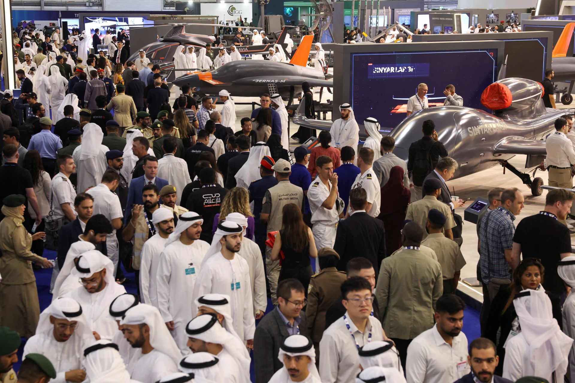  杜拜航展17日揭幕，吸引全球軍武企業共襄盛舉。（達志影像／路透社）