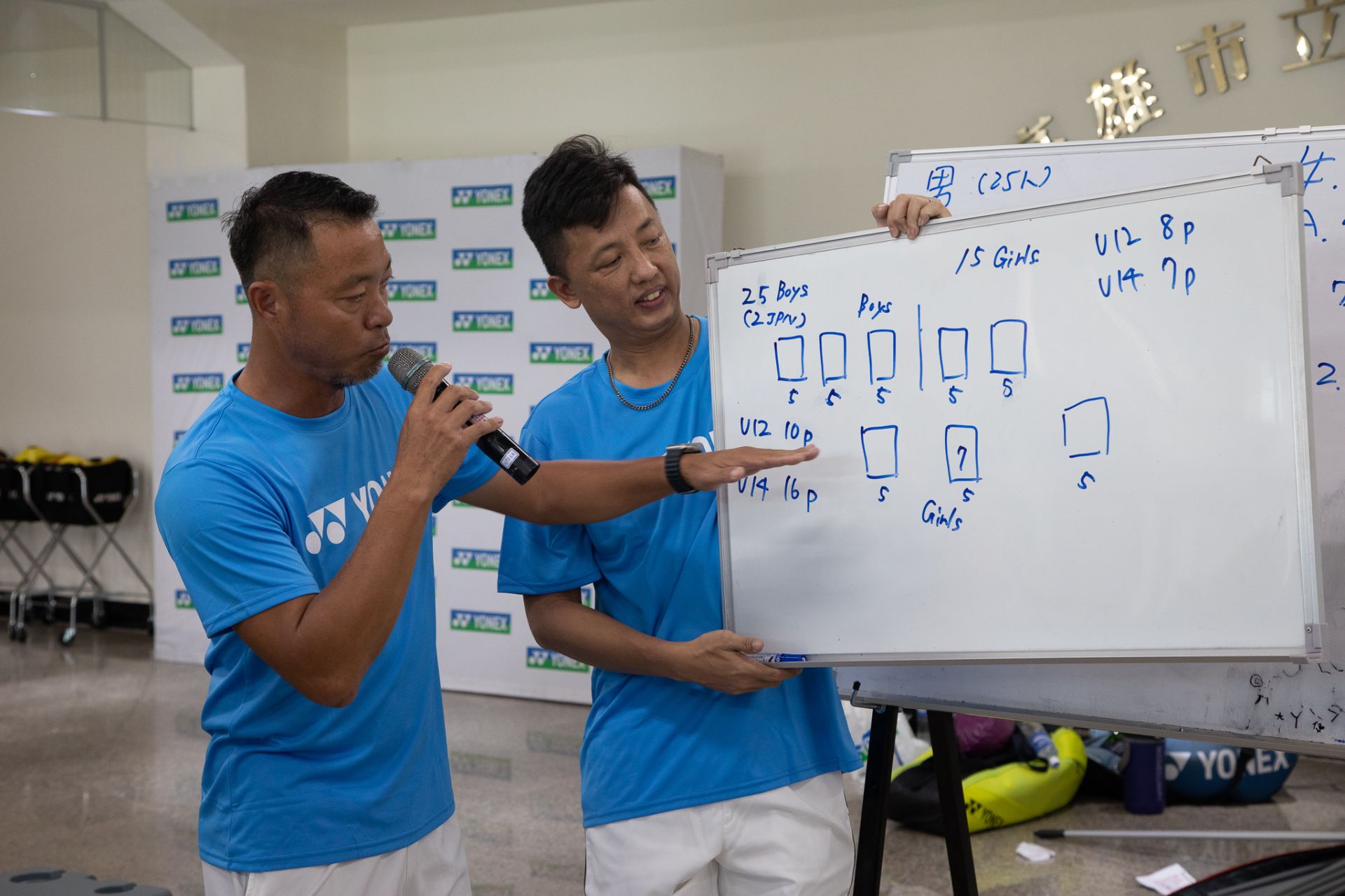 臺灣總教練賴建豪與廖浤宇。（海碩整合行銷提供）