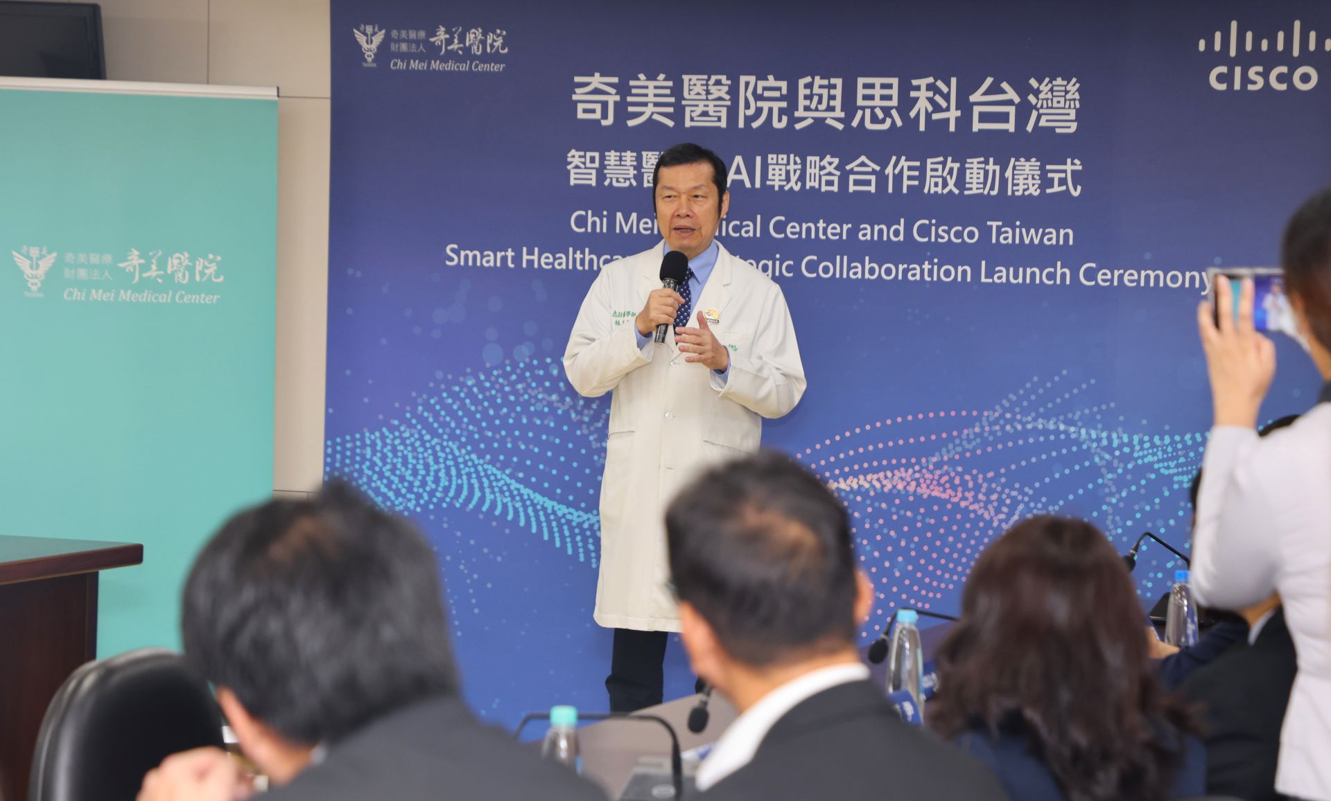 奇美醫院院長林宏榮於活動中致詞。（記者王勇智攝）