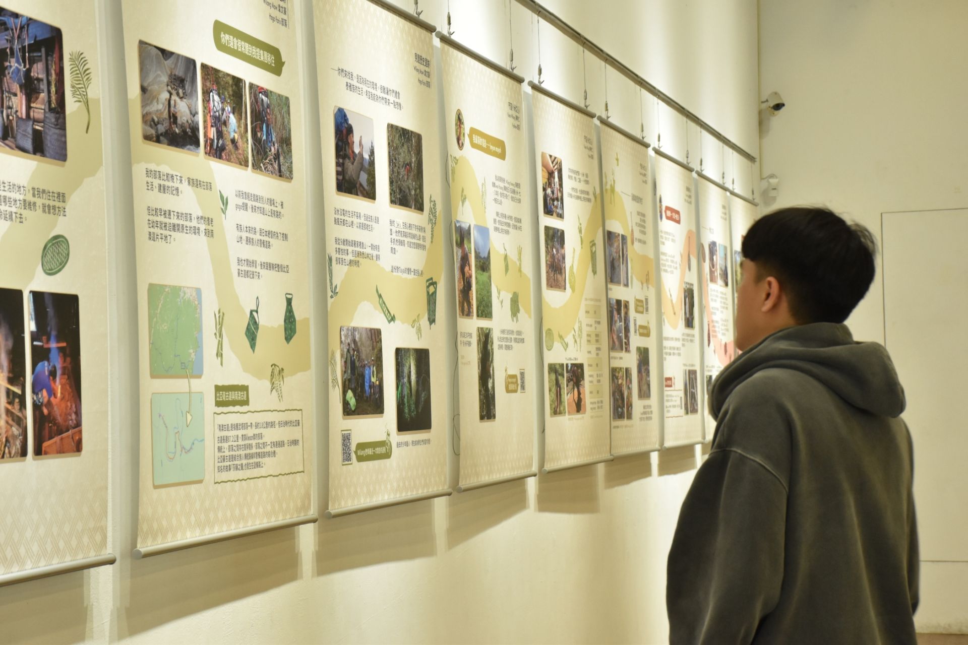 展覽以學生的視角出發，呈現跟隨Klesan （南澳群）泰雅族人在文化實踐上的腳步。（中山大學提供）