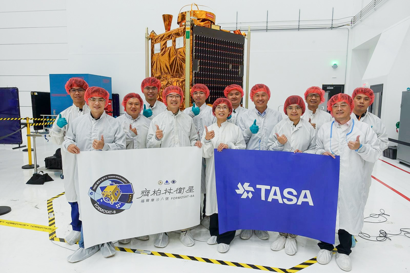 在衛星發射場整備的情況。（國科會提供）