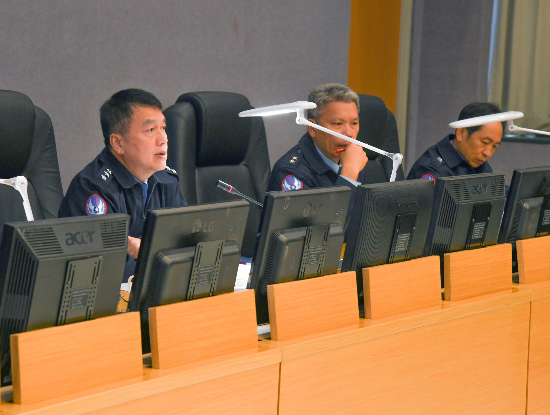 空軍司令鄭榮豐上將主持114年部隊訓練工作會報，精進訓練成效。（空軍司令部提供）