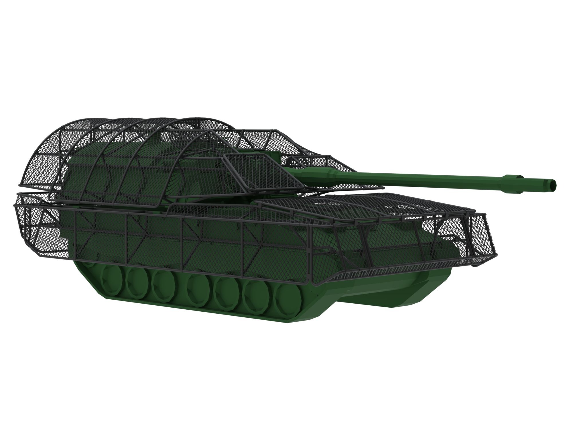 荷蘭將為PzH2000NL自走砲加裝防護網，抵禦自殺無人機威脅。圖為其外觀想像圖。（取自COBBS公司領英）