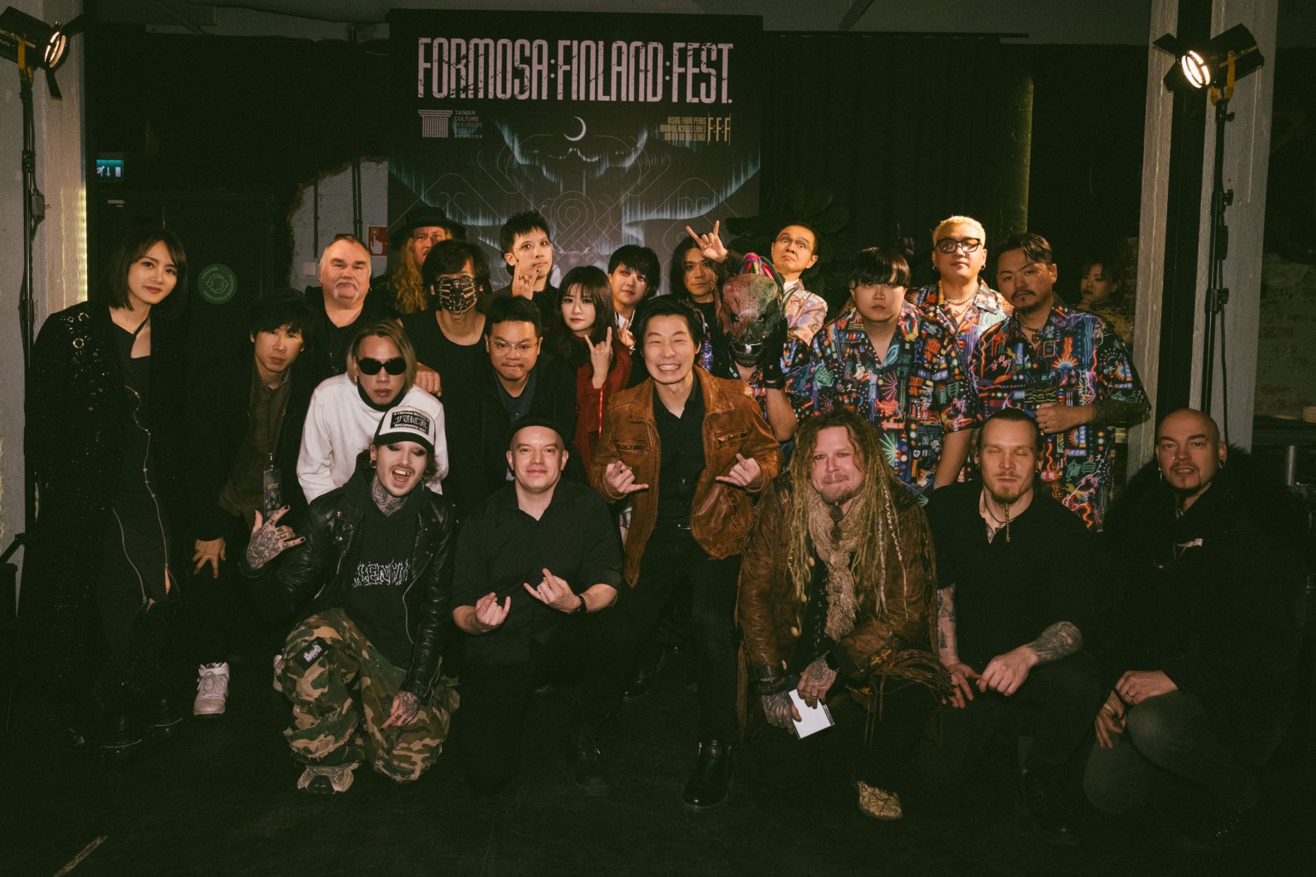 「F:F:F-Formosa : Finland : Fest.」音樂節昨（27）日在芬蘭首都赫爾辛基登場，由臺芬2國多組樂團共同帶來一場精采絕倫的演出。（文總提供）