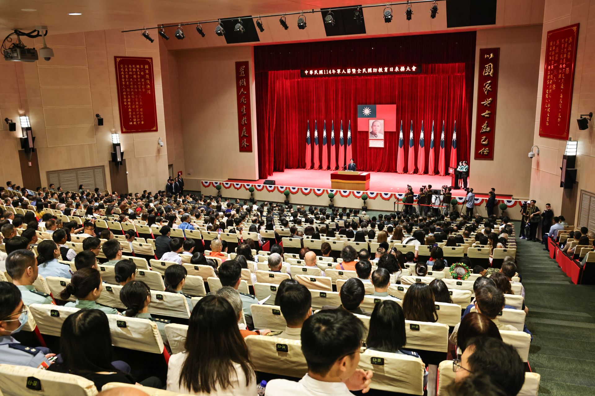  賴總統強調，唯有強化國防戰力，落實全民團結，才能真正守護國家主權與民主、自由、人權。（記者劉宸瑋攝）