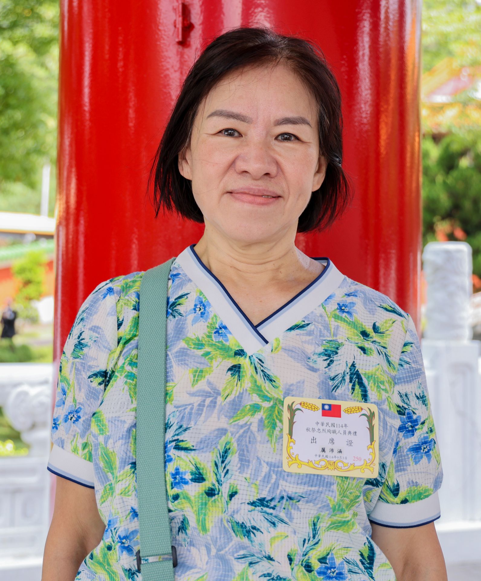 國共內戰烈士厲式鼎將軍遺族厲沛涵。（記者王子昌攝）