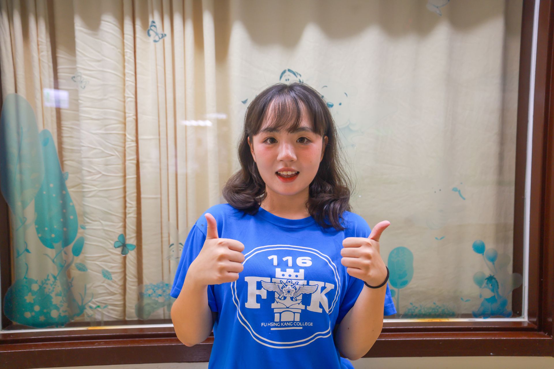 國防大學政治作戰學院應用藝術學系影劇組學生吳睿宜。（記者葉軒瑜攝）