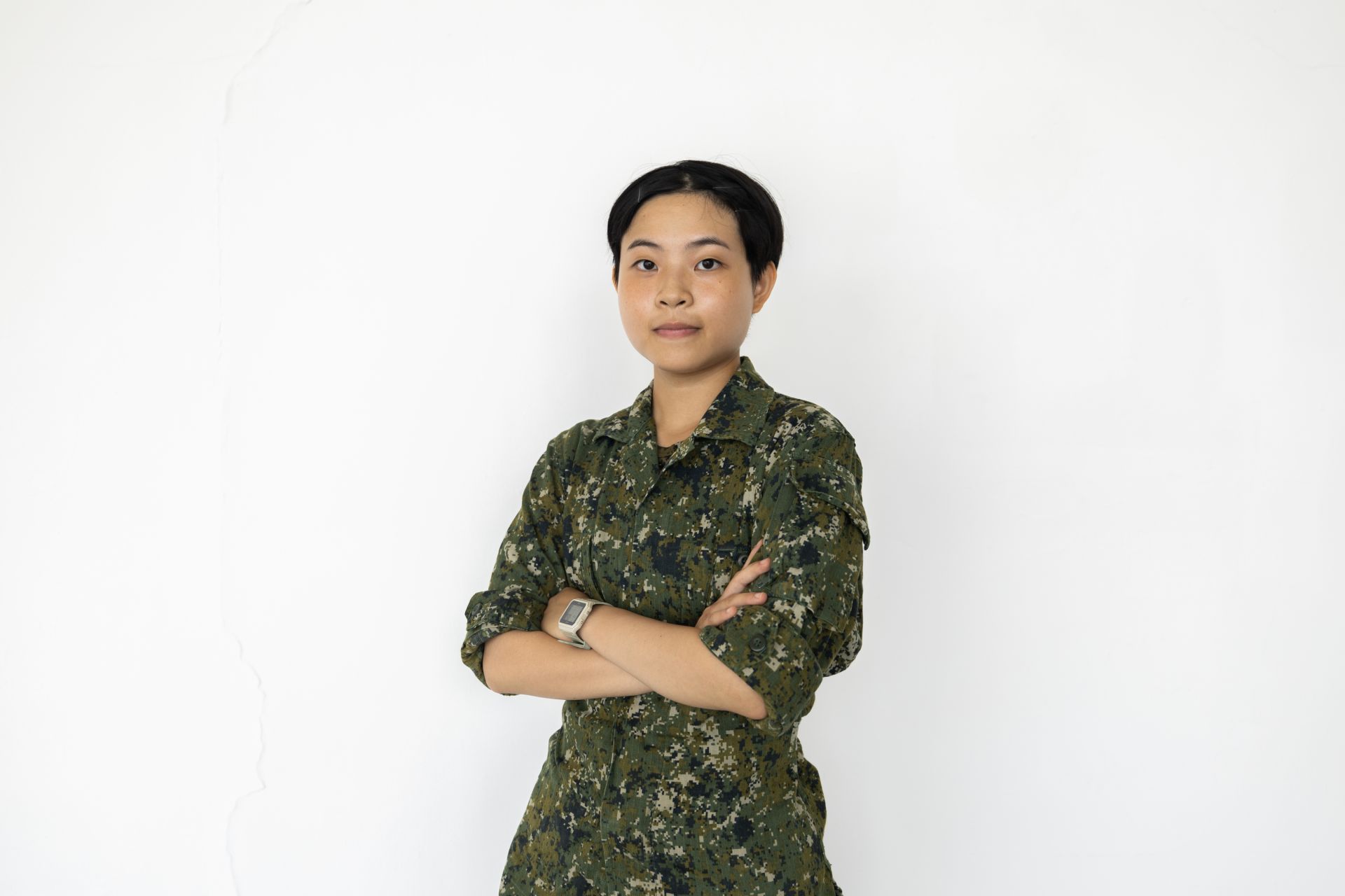 政戰學院心理及社工學系學生陳鈺慈。（記者林睿奕攝）