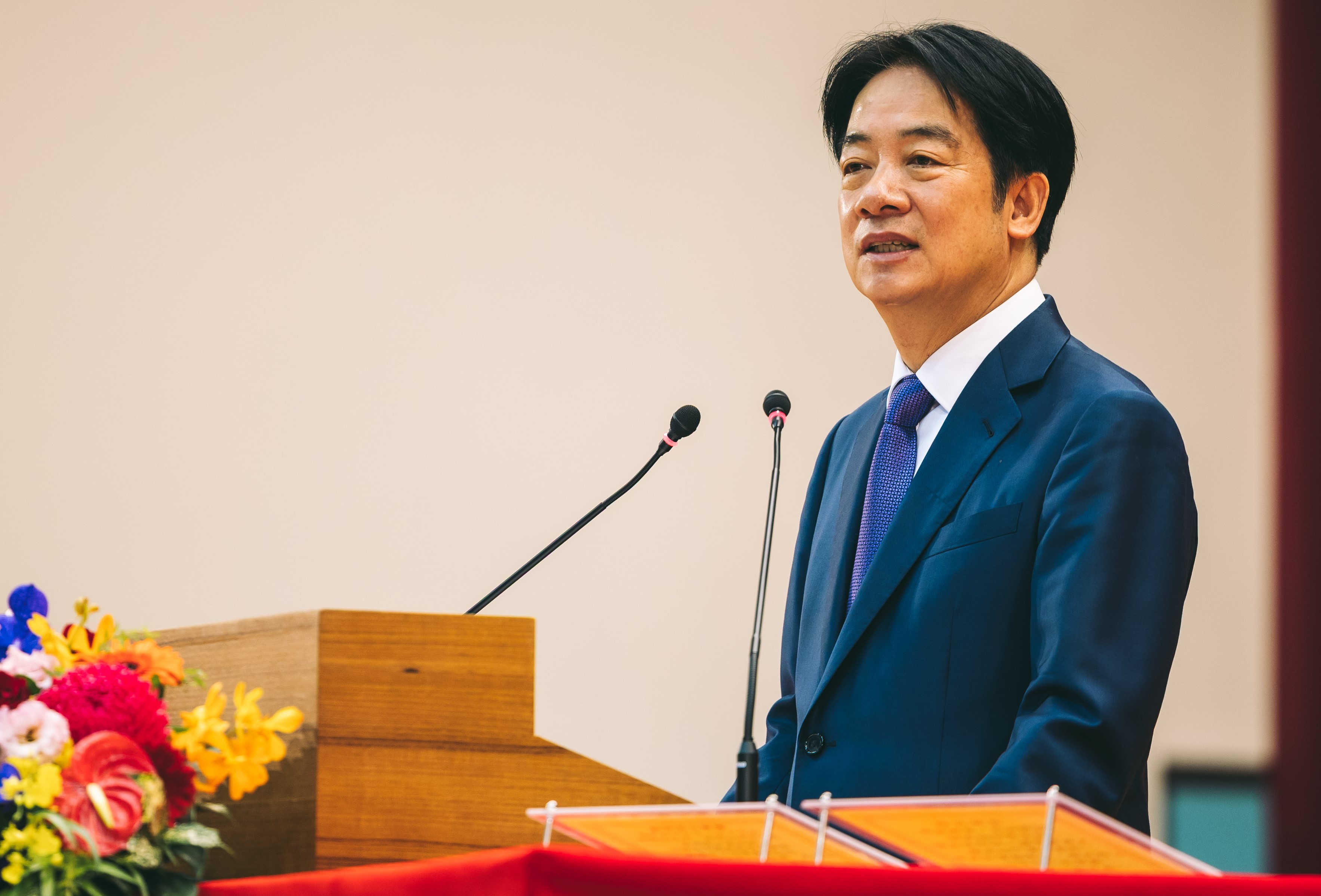 賴總統昨日出席三軍士官聯合開學典禮，期勉精進本職學能，共同守護國家安全。（記者陳彥陵攝）