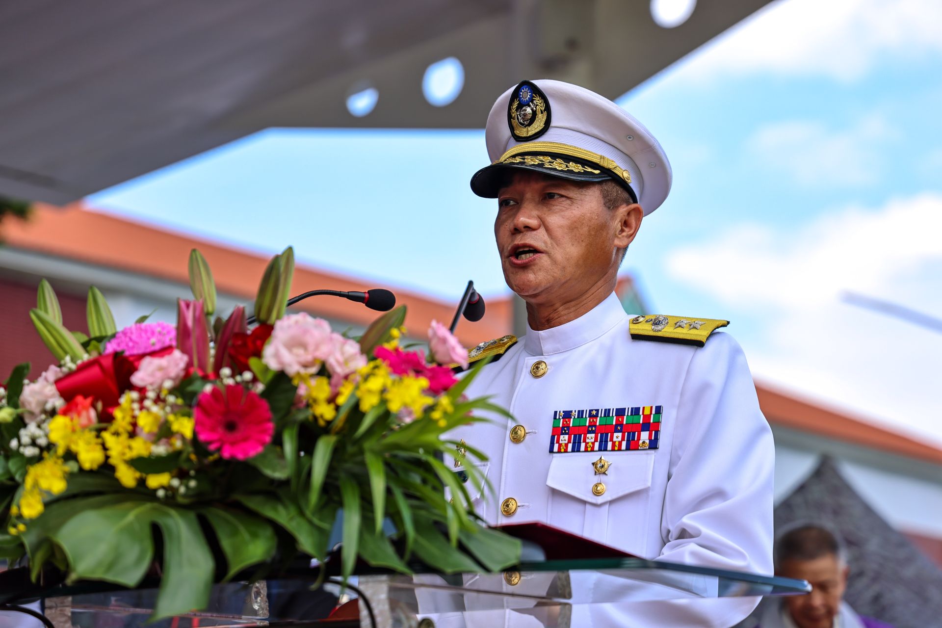  陸指部指揮官樊中將期勉全體官兵承先啟後、精進戰力，成為國人最值得信賴的鋼鐵勁旅。（記者劉宸瑋攝）