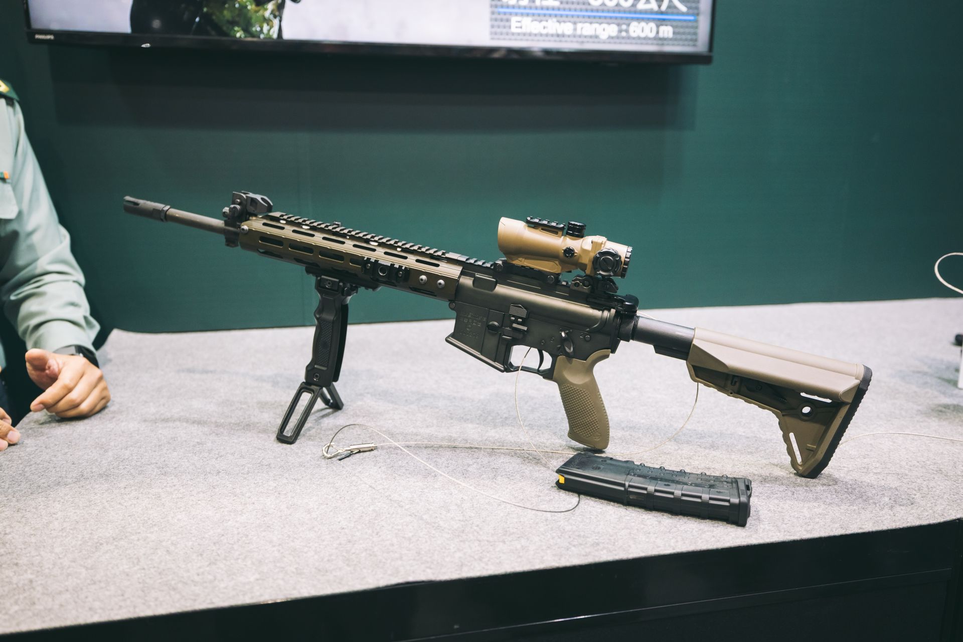 5.56公厘T112戰鬥步槍。（圖：記者陳彥陵）