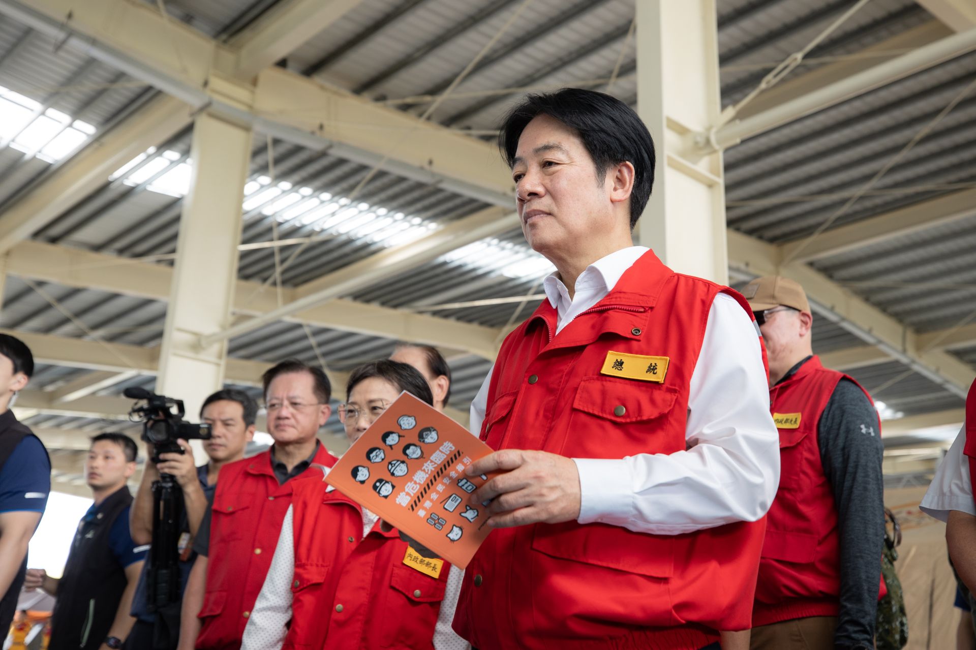 總統賴清德前往宜蘭視導「114年國家防災日－大規模震災動員演練」，盼提升全民安全實力應對災害。（總統府提供）