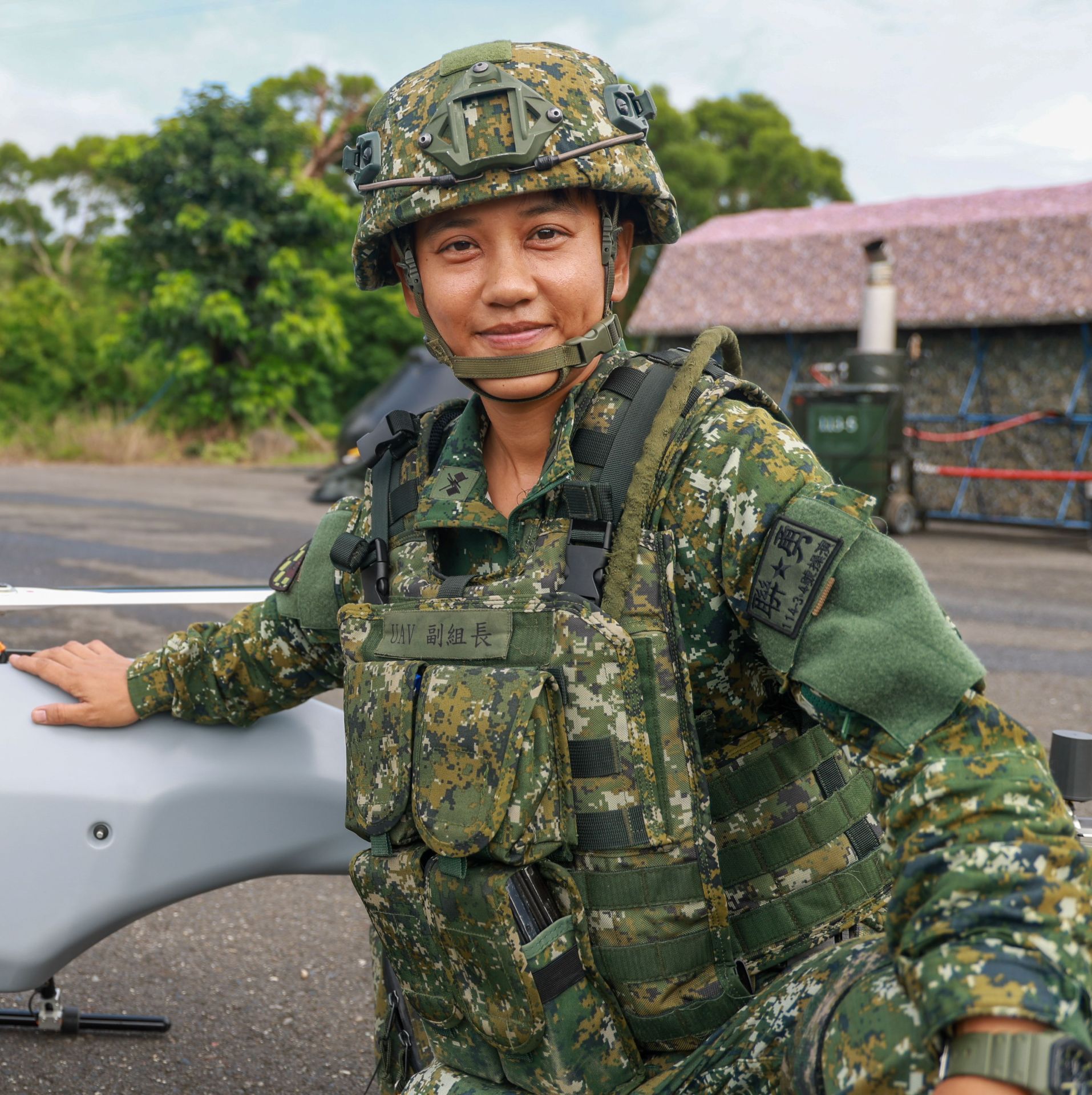 333旅聯兵3營火力支援連UAV組副組長吳郁薪上士。（記者葉軒瑜攝）