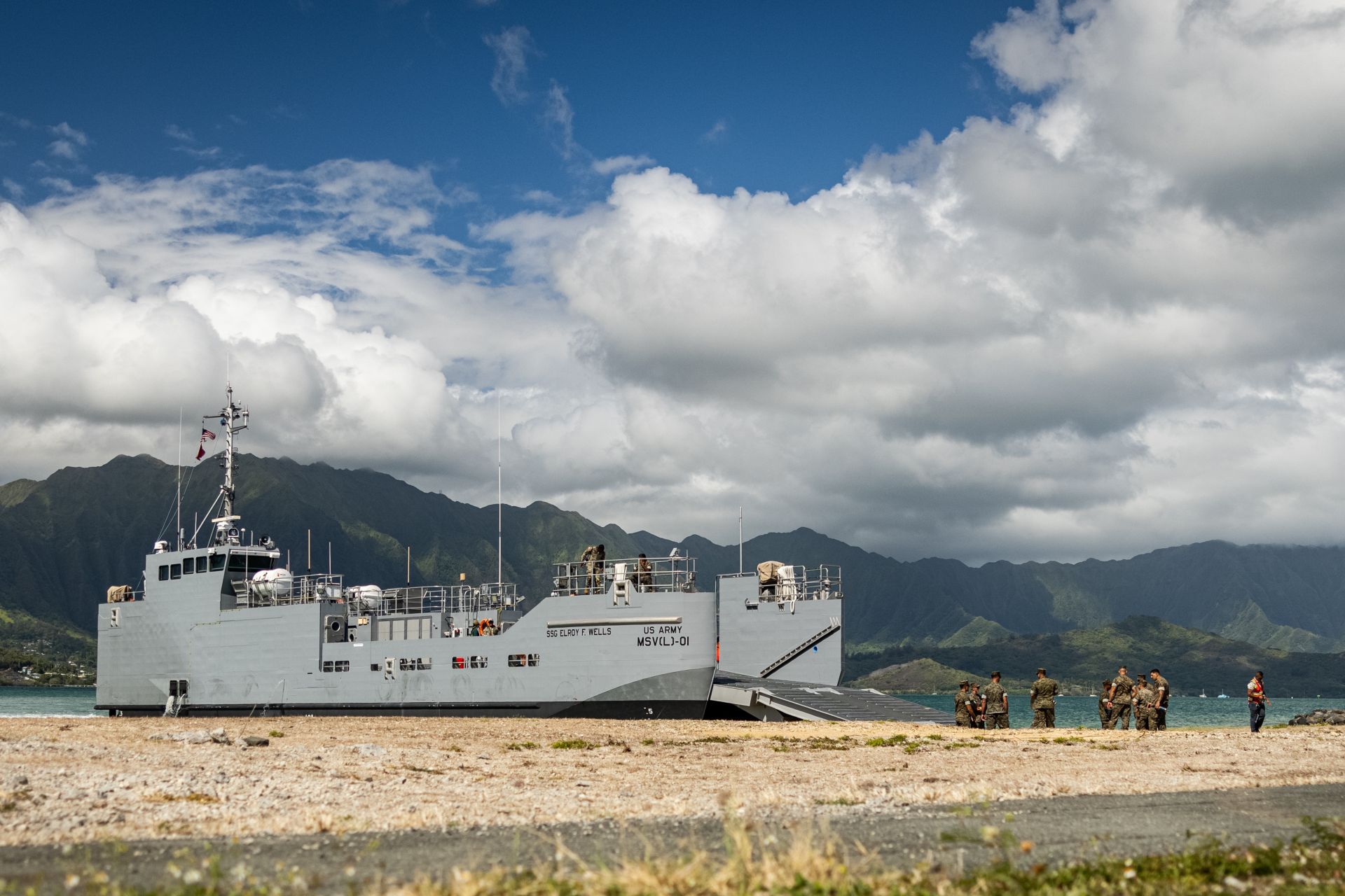 「韋爾斯號」將取代老舊的機械登陸艇，提升美軍在印太地區快速部署與投射任務能量。（取自DVIDS網站）