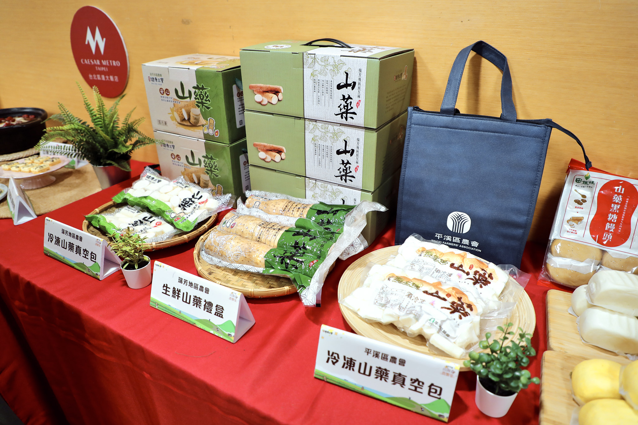 新北健康三寶山藥採收季節即將到來，新北市農業局今日舉辦雙溪區公所山藥上市記者會，共同推廣山藥。（記者古可絜攝）