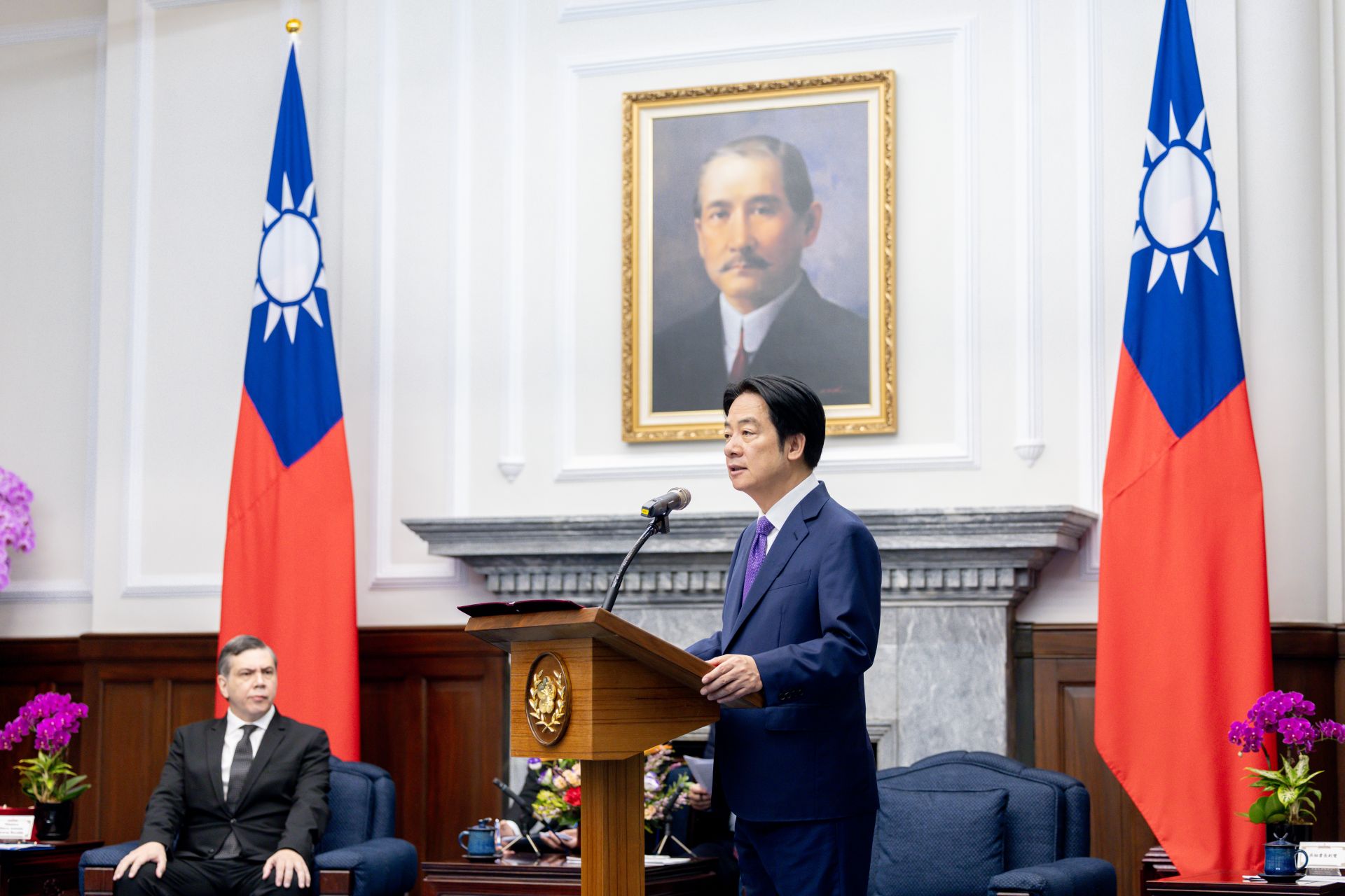 賴總統期盼未來與各友邦強化聯防與情報共享機制，持續推動各項交流，進一步增強協作能量。（總統府提供）