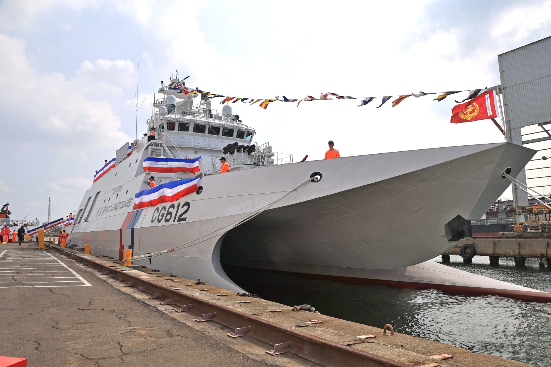 CG612蘇澳艦為海巡署新建600噸級巡防艦中第10艘，於今年1月由行政院長卓榮泰命名，10月份正式交船加入服役。（記者孫建屏攝）