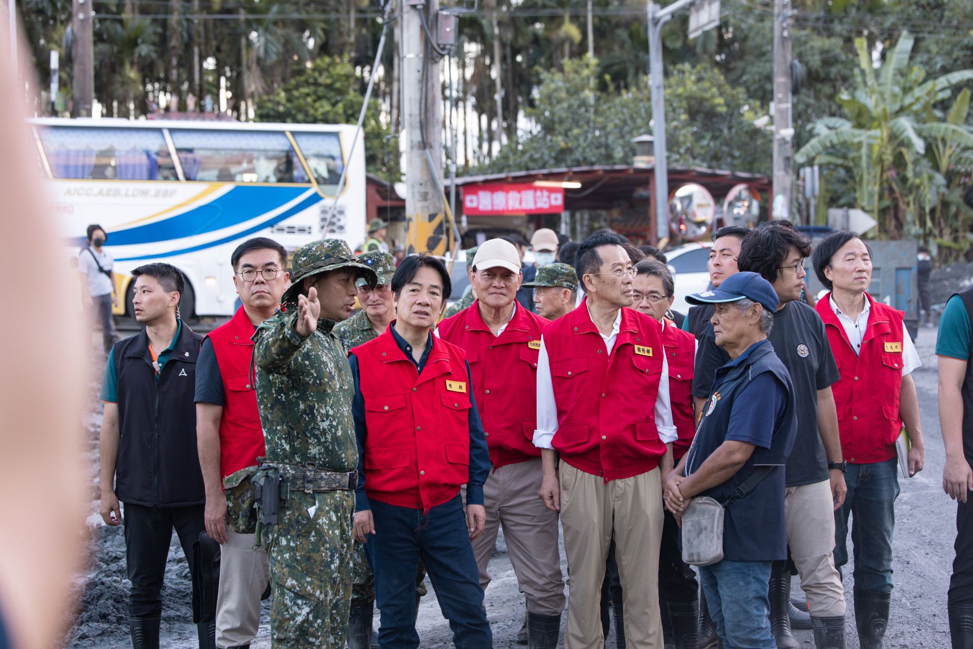 因應樺加沙颱風造成花蓮地區重大災情，總統賴清德再度前往花蓮了解災後復原進度。（圖由總統府提供）