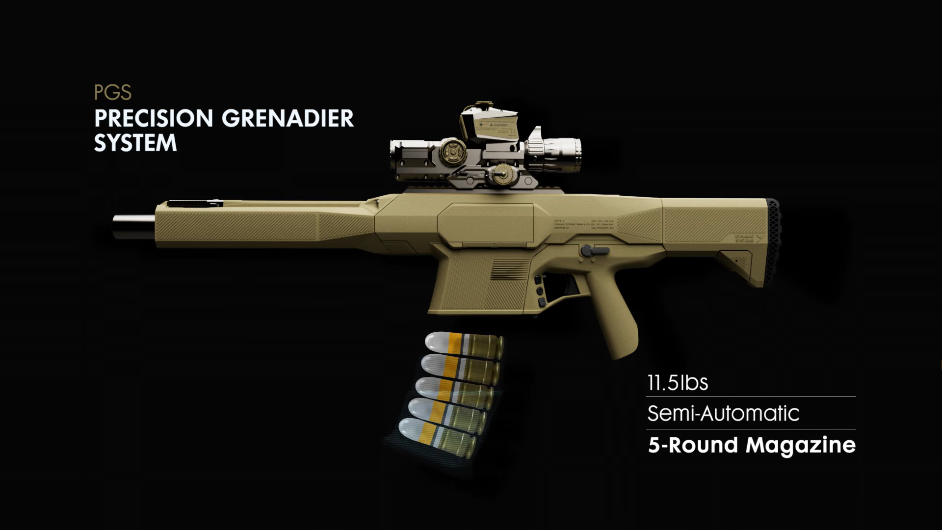  諾格版PGS重5.2公斤，採半自動射擊和彈匣供彈，可射擊多種彈藥，並具備反無人機作戰潛力。（截自諾格YouTube影片）