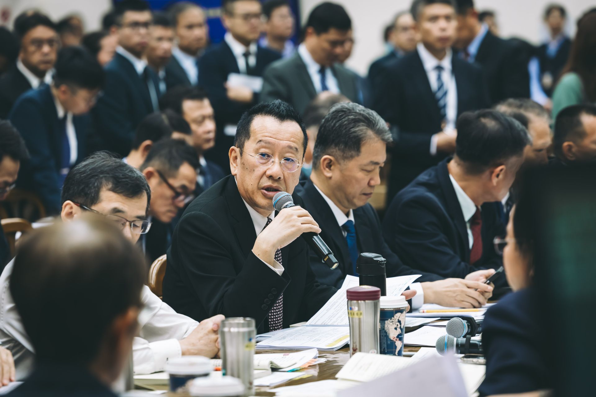  顧部長昨日出席立院聯席會議，針對特別預算案提案進行回覆。（記者陳彥陵攝）