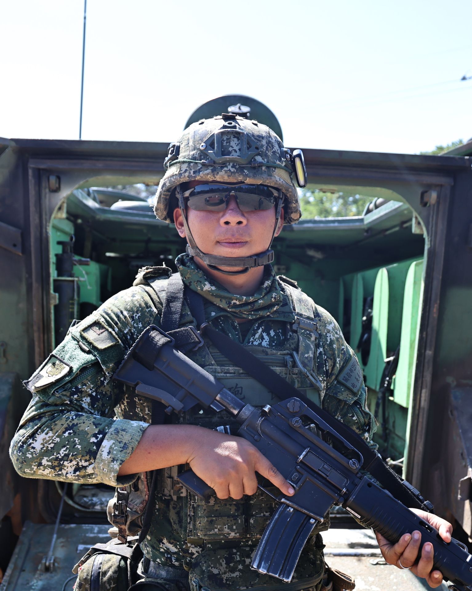 關指部機步2營3連砲長吳泰佐中士。（記者劉宸瑋攝）