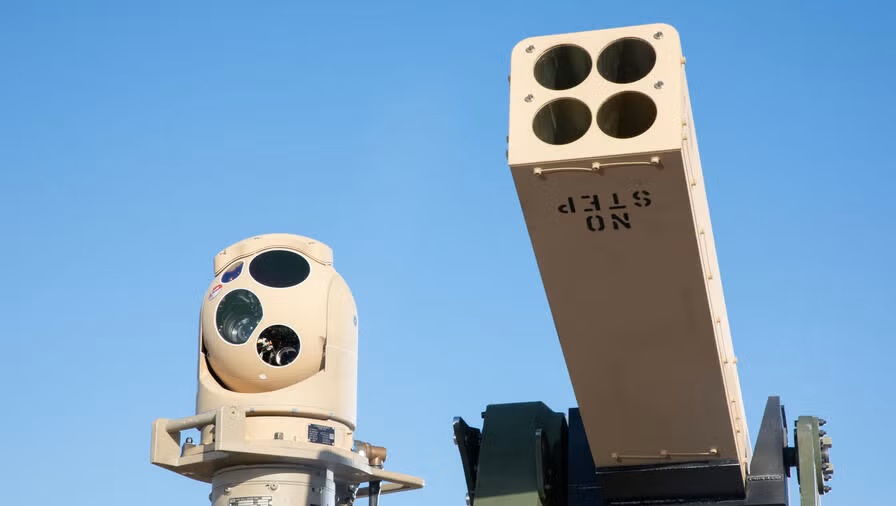 達利思70公厘反無人機火箭彈，可由美國軍援的「吸血鬼」反無人機系統發射。圖為該系統示意圖。（取自L3哈里斯公司網站）