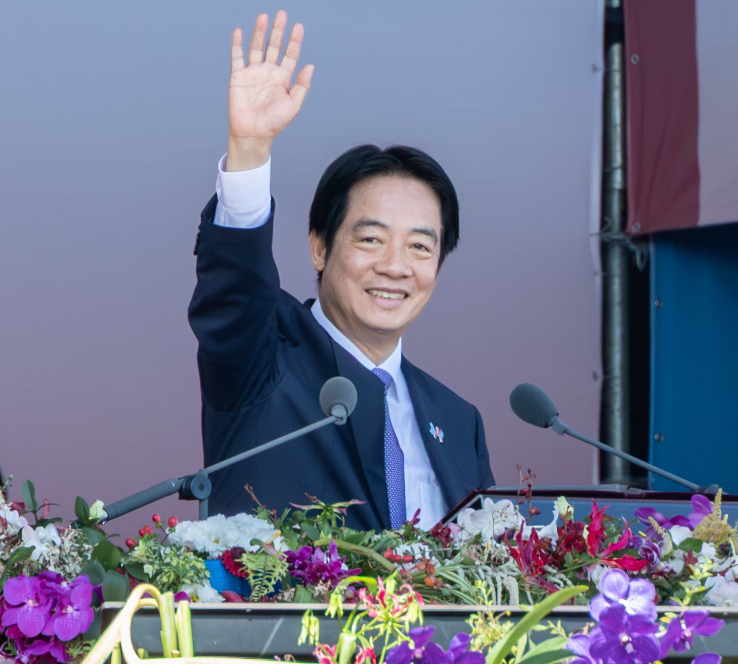 賴總統在「中華民國中樞暨各界慶祝114年國慶大會」發表演說。（總統府提供）