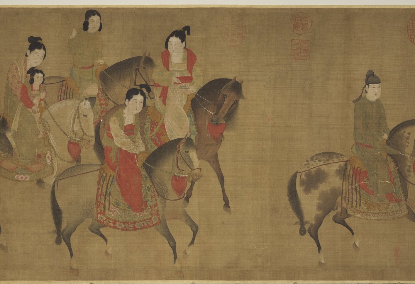 宋李公麟〈麗人行〉。（故宮提供）