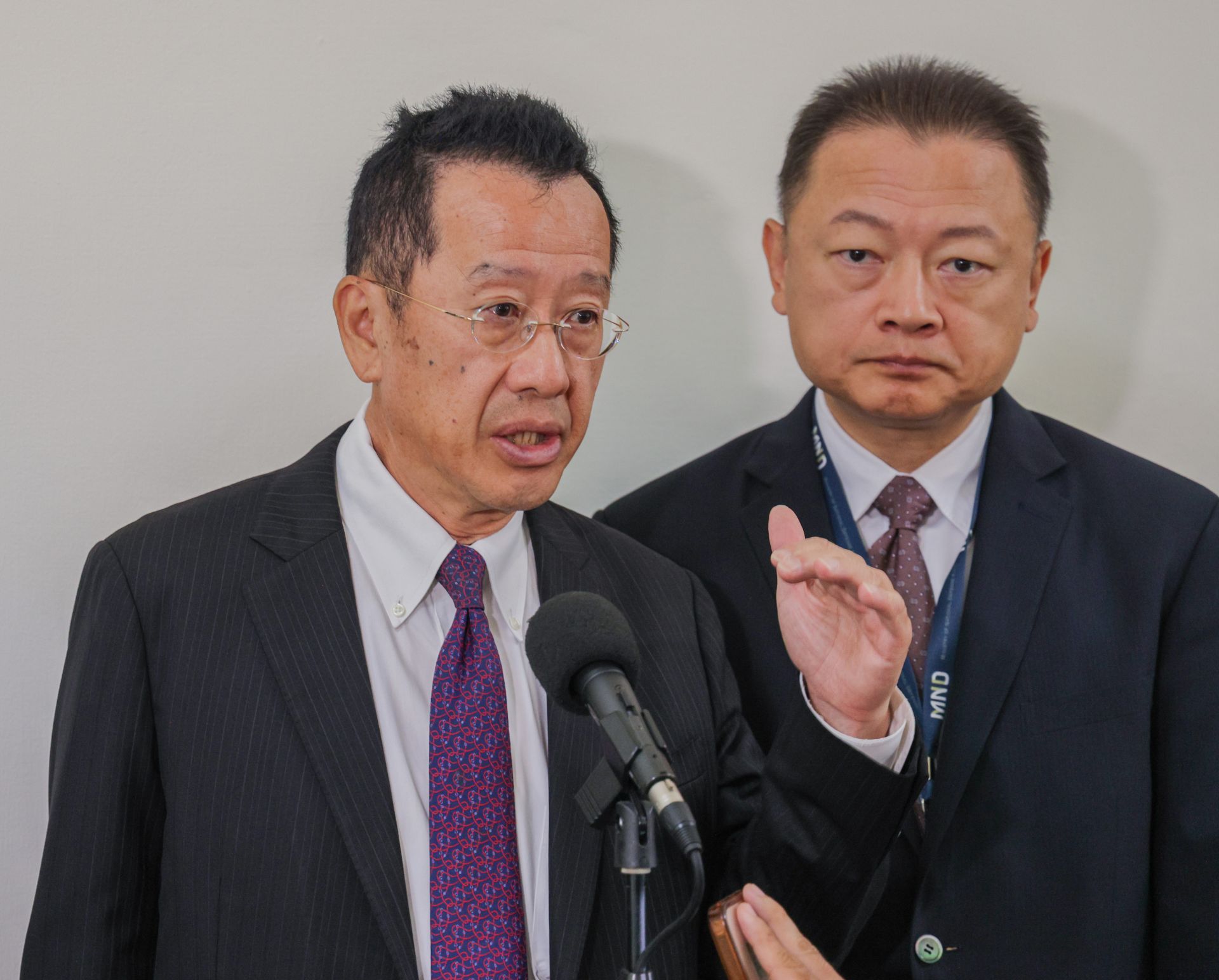  顧部長表示，賴總統國慶文告提及「臺灣之盾」概念，完全符合不對稱作戰原則，將持續建置高機動、高存活率防衛裝備。（記者王子昌攝）