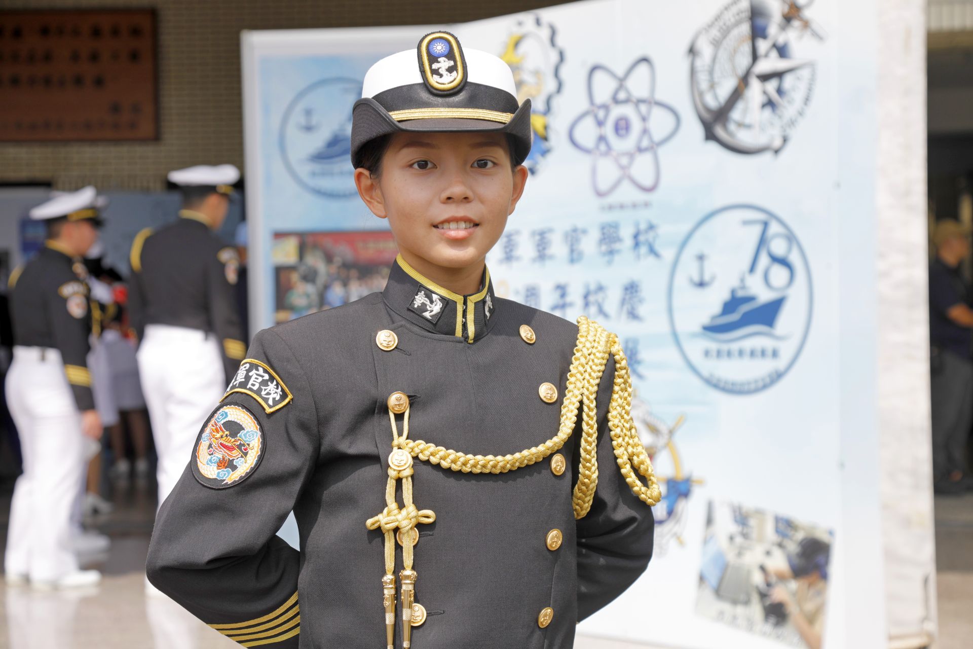 海軍官校正期115年班學生李宗澐期許自我成為一位合格的軍官幹部，由內而外展現海官人的風範。（記者孫建屏攝）