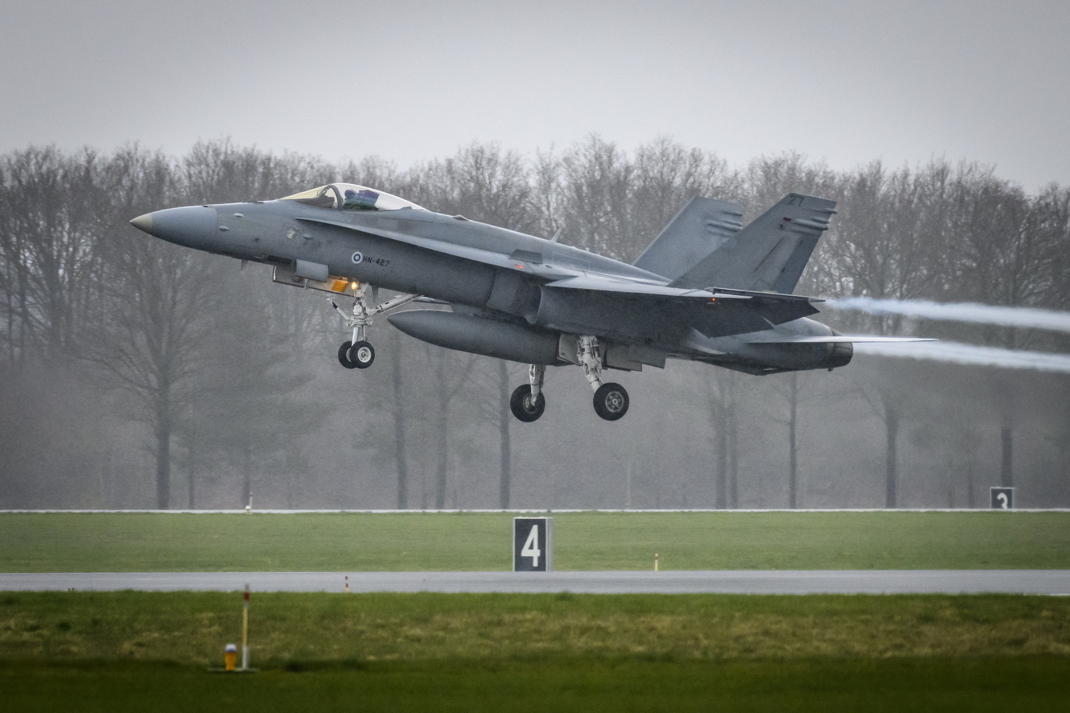  芬蘭空軍F/A-18負責護航與支援具核武打擊戰力的友軍戰機。（取自芬蘭空軍網站）