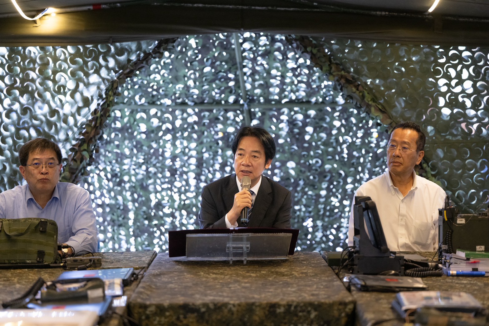 總統賴清德強調，政府會持續支持國軍的建軍備戰工作，也期勉大家繼續為守護國家努力。（總統府提供）