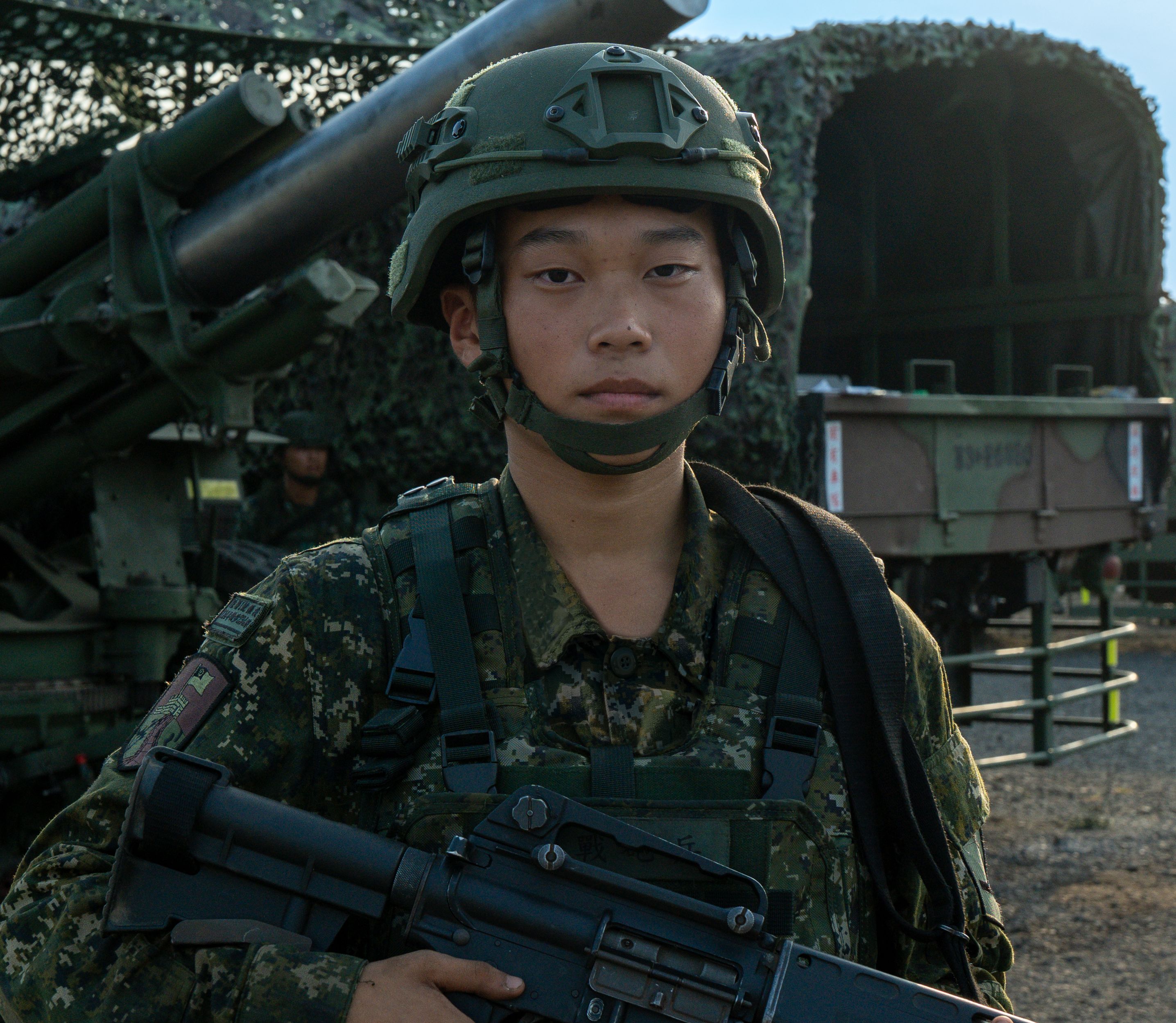 234旅砲兵營砲1連野戰砲兵藍文豪二兵。（記者張雅淳攝）