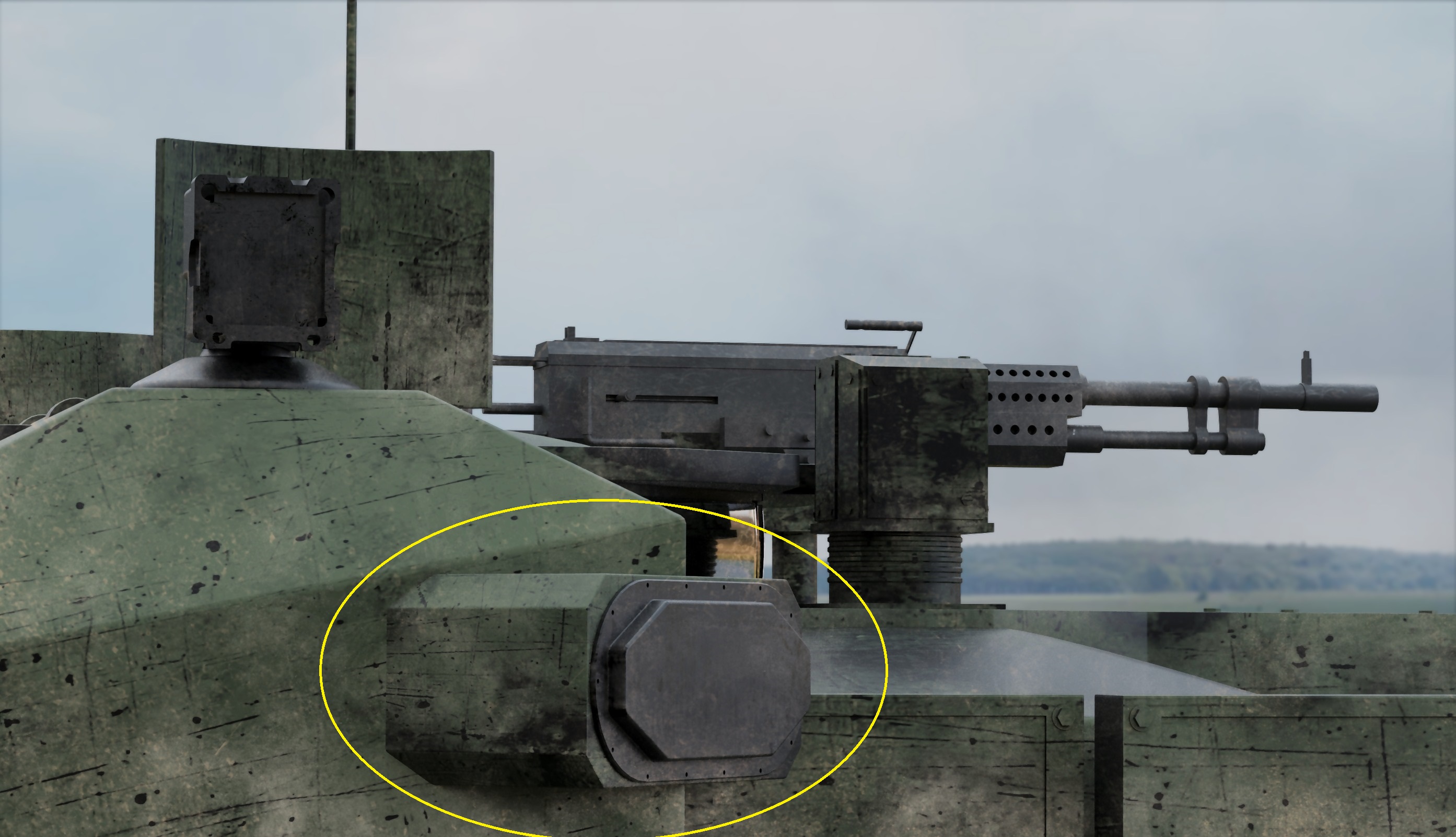 「戰利品」（圓圈處）先前已安裝在多種戰甲車上，並在實戰證明可有效抵禦反裝甲武器。（取自萊茵金屬公司網站）