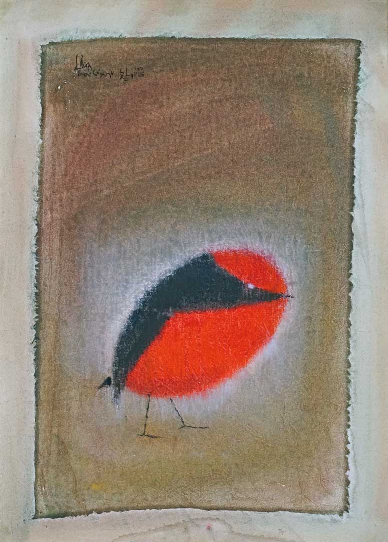 薄暮的呼喚1985水彩紙本/53cm x 38cm