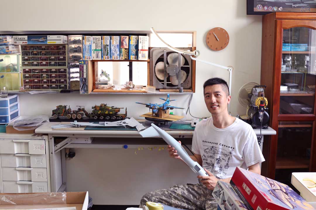 玩起模型很快就上手的鄒萬懷，意外激發出對模型製作的熱愛。
