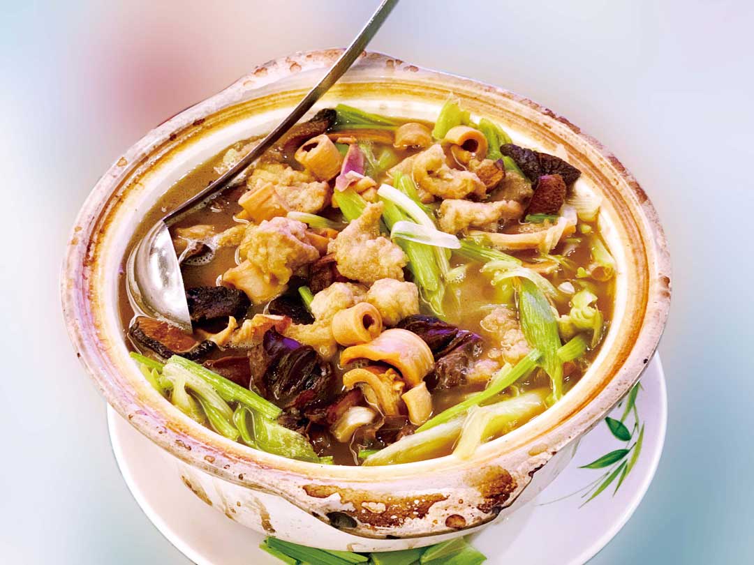 魷魚螺肉蒜為經典酒家菜代表。