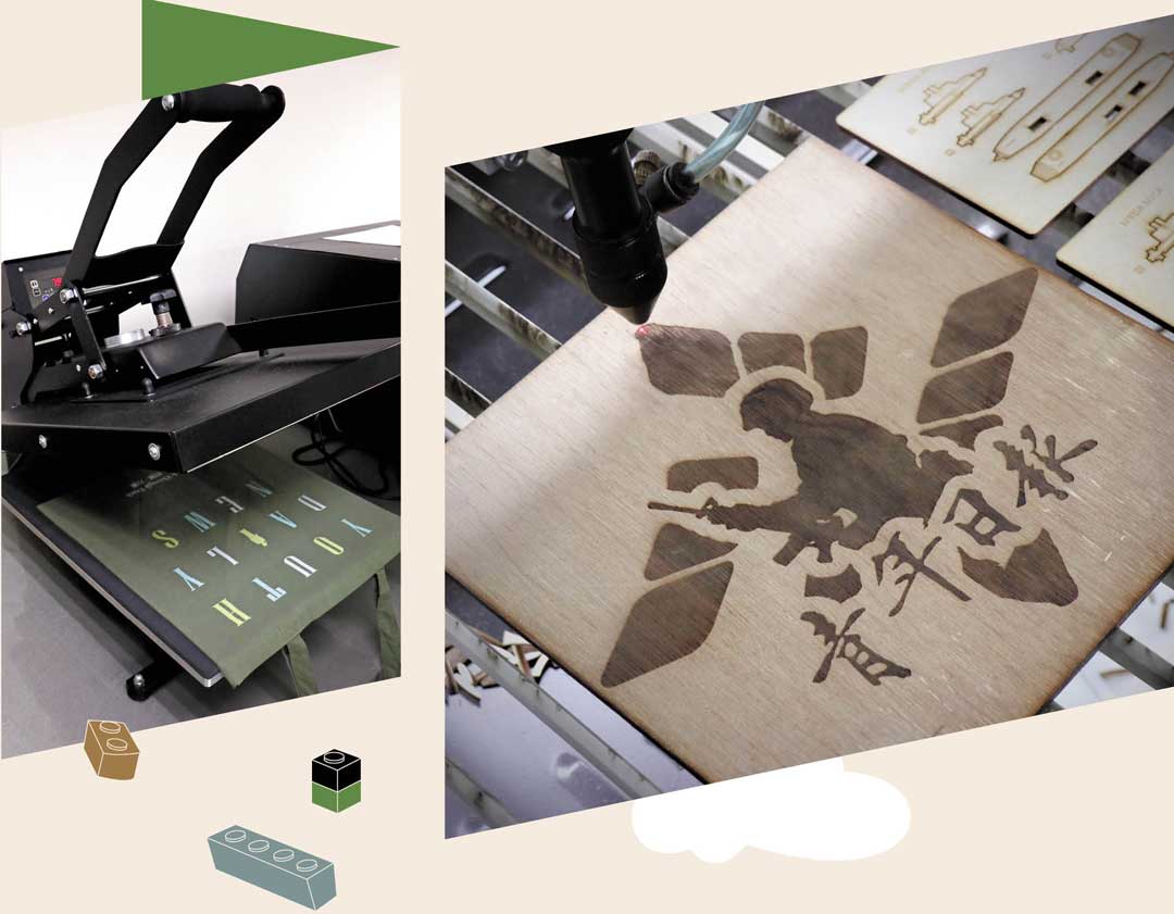 在開發、生產、行銷、服務的循環中，青年日報社購置六色印刷機、雷雕機等器材，開始自製的新紀元。